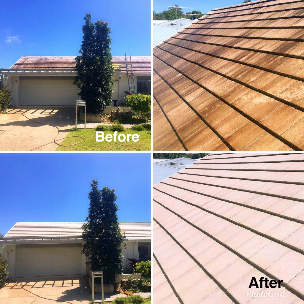 1300 Cleaning Group roof clean before and after