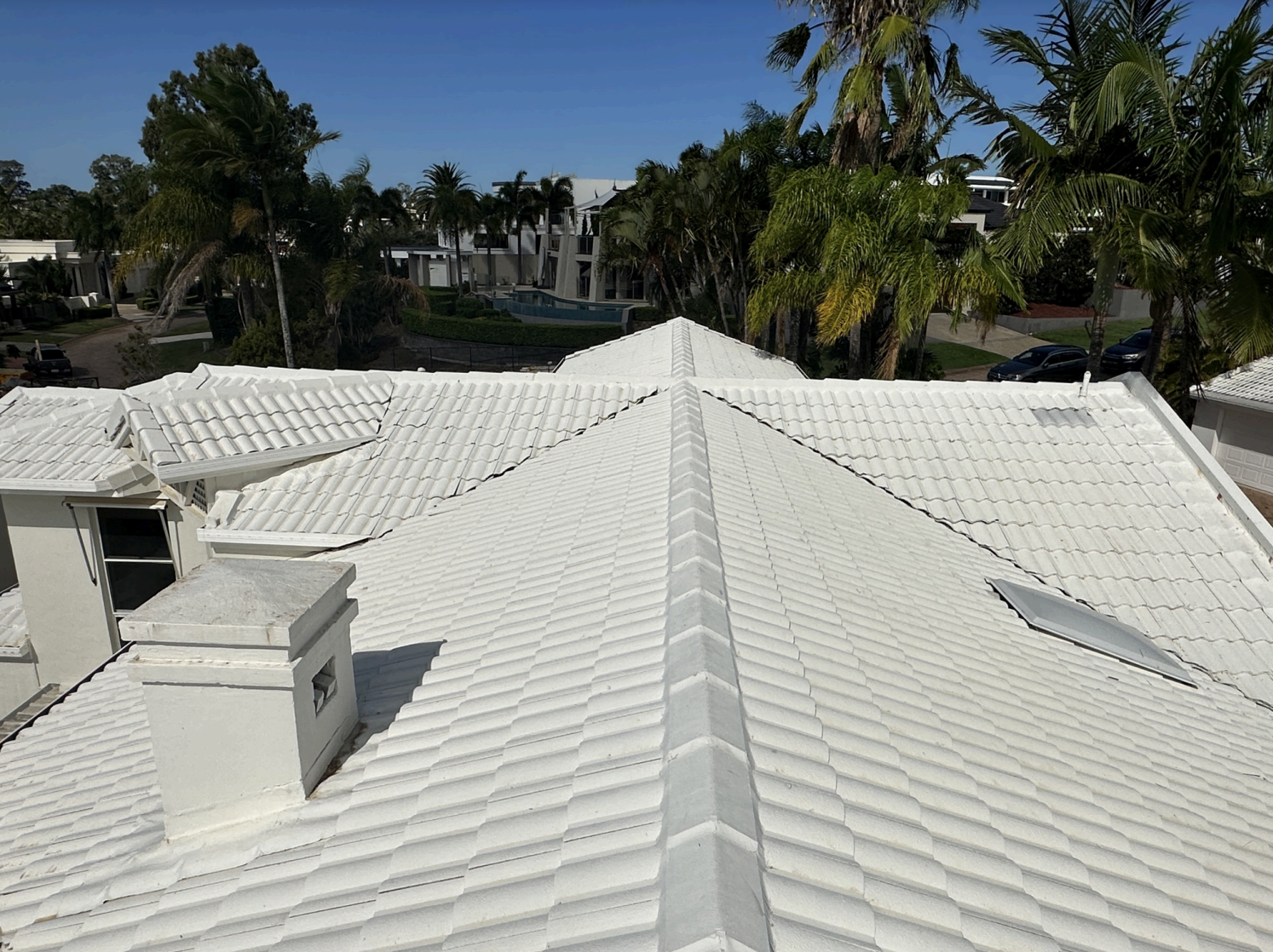 clean roof from above